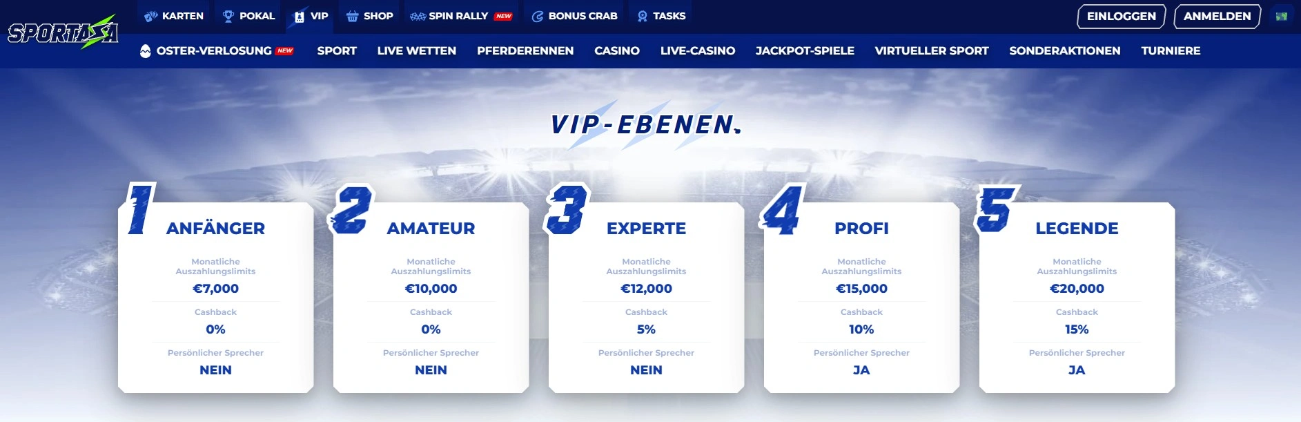 VIP-Club bei Sportaza: Exklusive Belohnungen & persönliche Betreuung